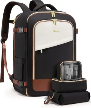 40L TSA Travel Backpack, 17" Laptop Backpack with 3 Packing Cubes