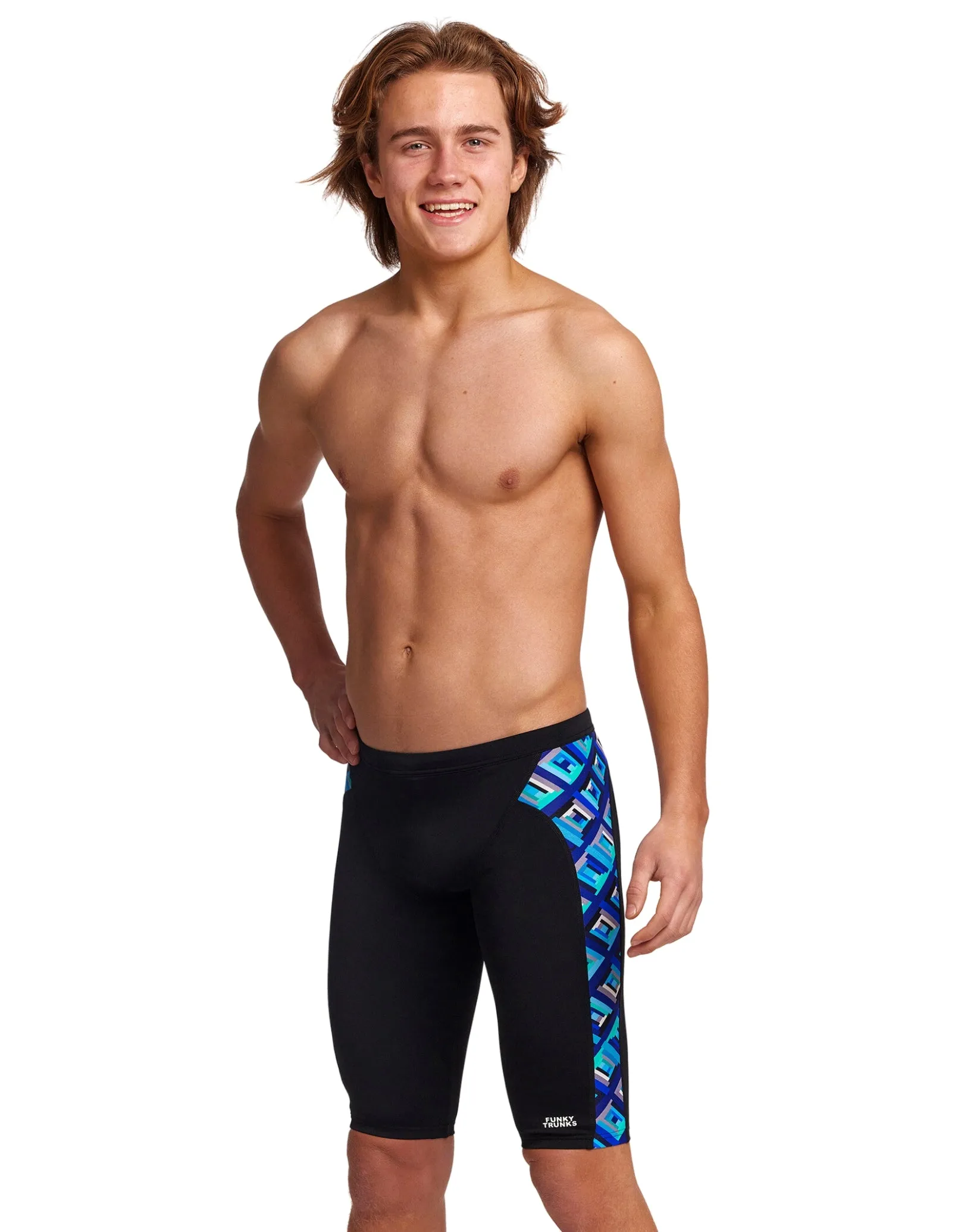 Boys Blue Bunkers Swim Training Jammer - Black