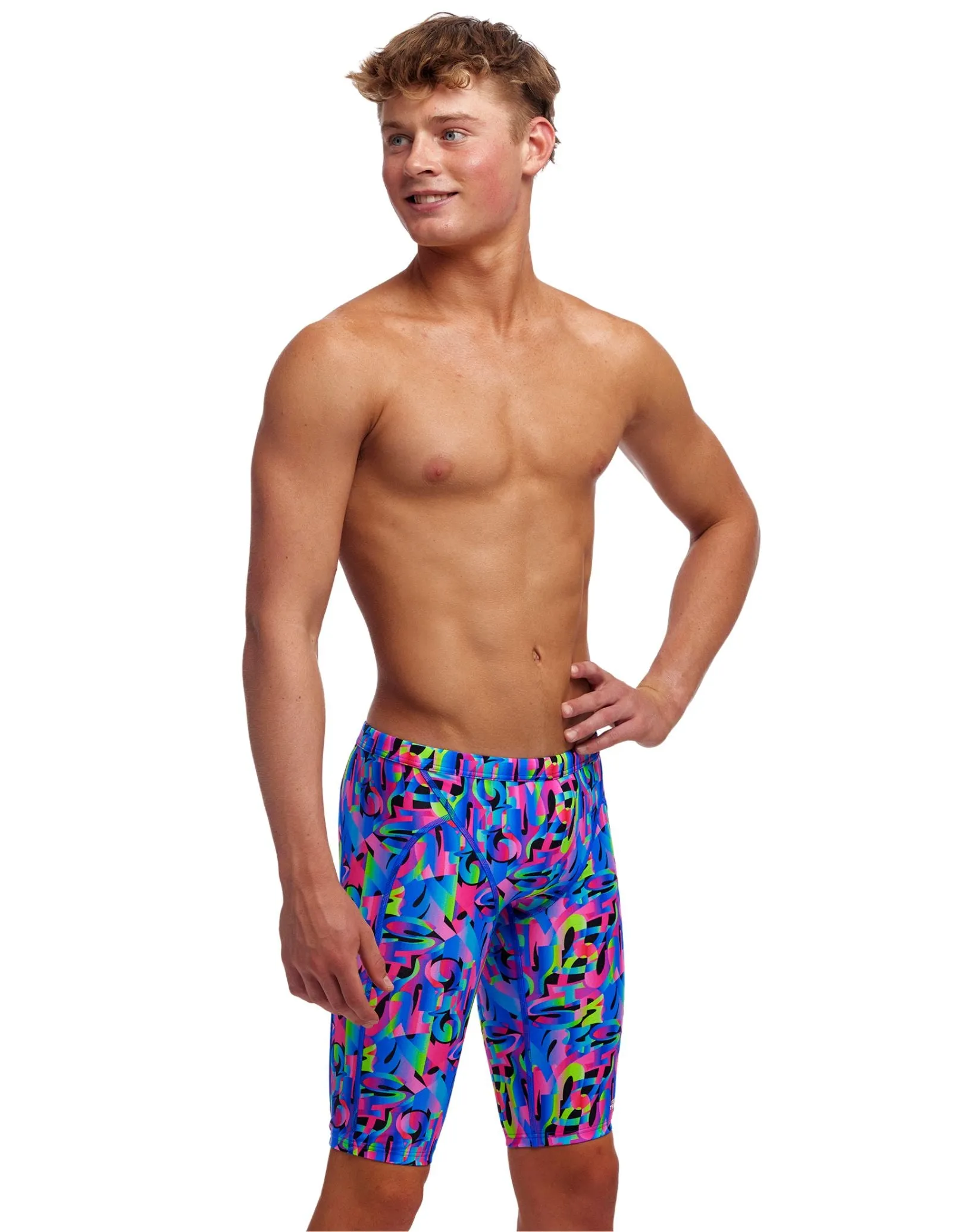 Boys Funk & Blues Boys Swim Training Jammer - Multi