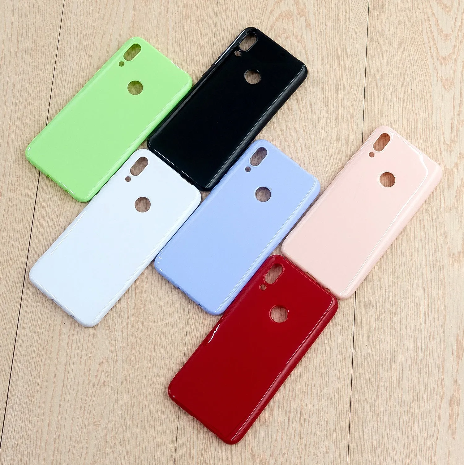 For HUAWEI Honor 10 Lite/P Smart/P Smart-Z 2019 Cellphone Shell Simple Profile Soft TPU Phone Case  Rose red