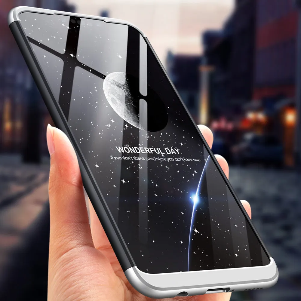 For HUAWEI NOVA 3I/P smart Plus 3 in 1 360 Degree Non-slip Shockproof Full Protective Case blue