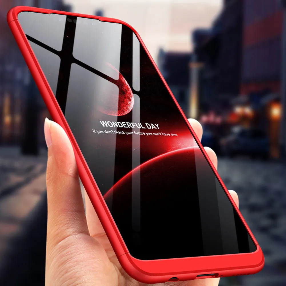 For HUAWEI NOVA 3I/P smart Plus 3 in 1 360 Degree Non-slip Shockproof Full Protective Case blue