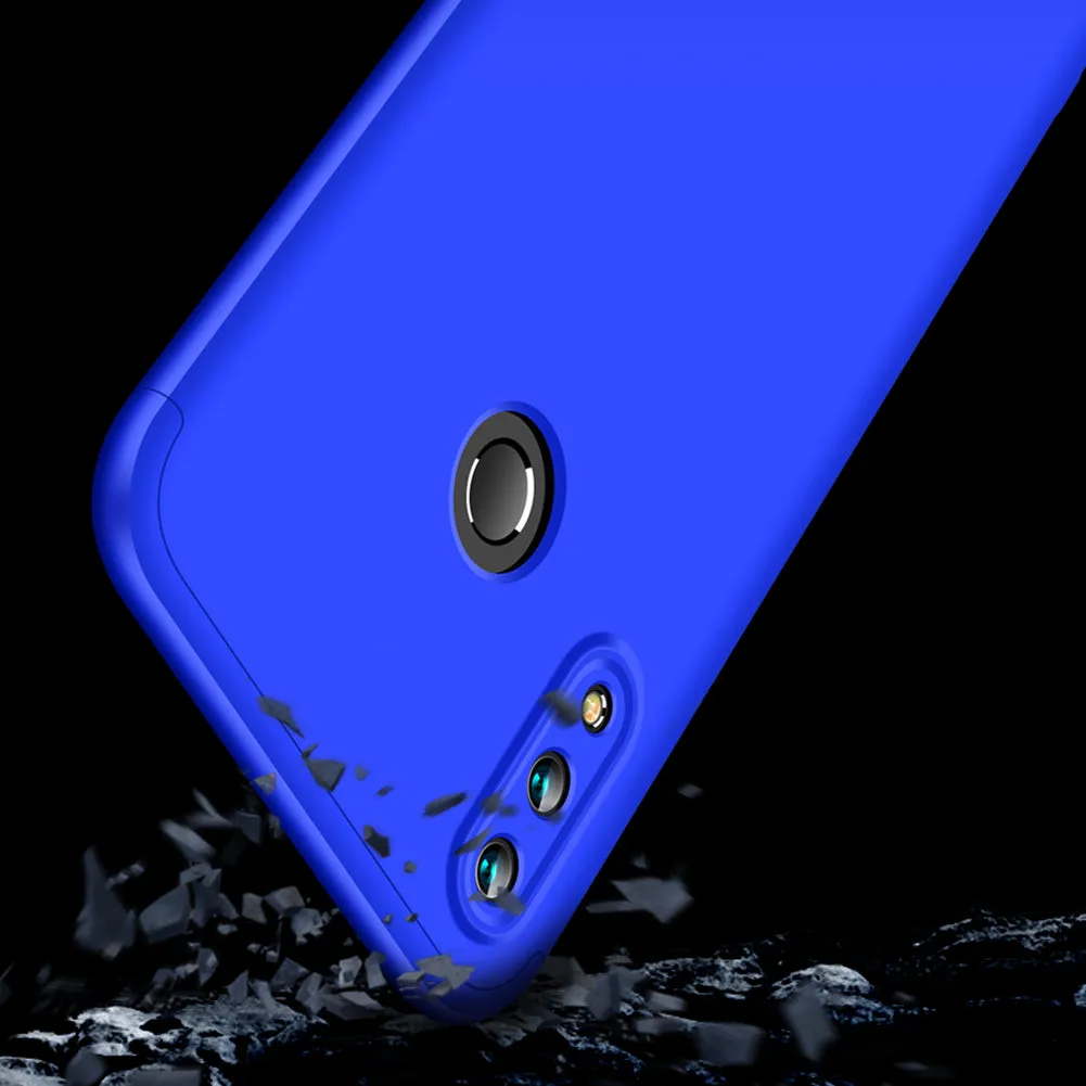 For HUAWEI NOVA 3I/P smart Plus 3 in 1 360 Degree Non-slip Shockproof Full Protective Case blue