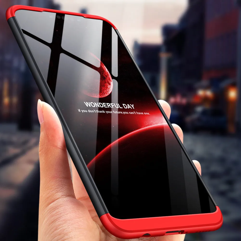 For HUAWEI NOVA 3I/P smart Plus 3 in 1 360 Degree Non-slip Shockproof Full Protective Case blue