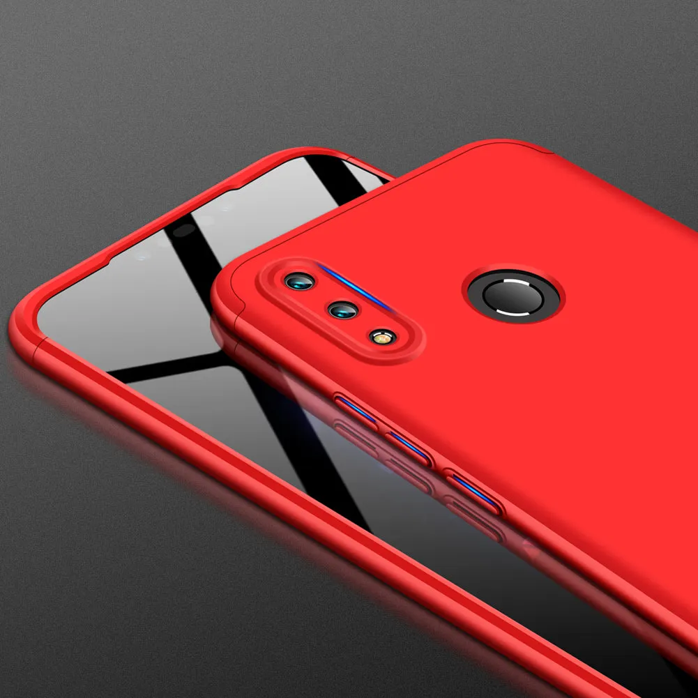 For HUAWEI NOVA 3I/P smart Plus 3 in 1 360 Degree Non-slip Shockproof Full Protective Case red