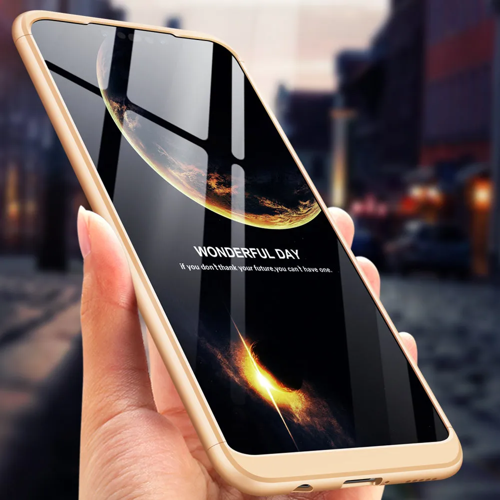 For HUAWEI NOVA 3I/P smart Plus 3 in 1 360 Degree Non-slip Shockproof Full Protective Case red