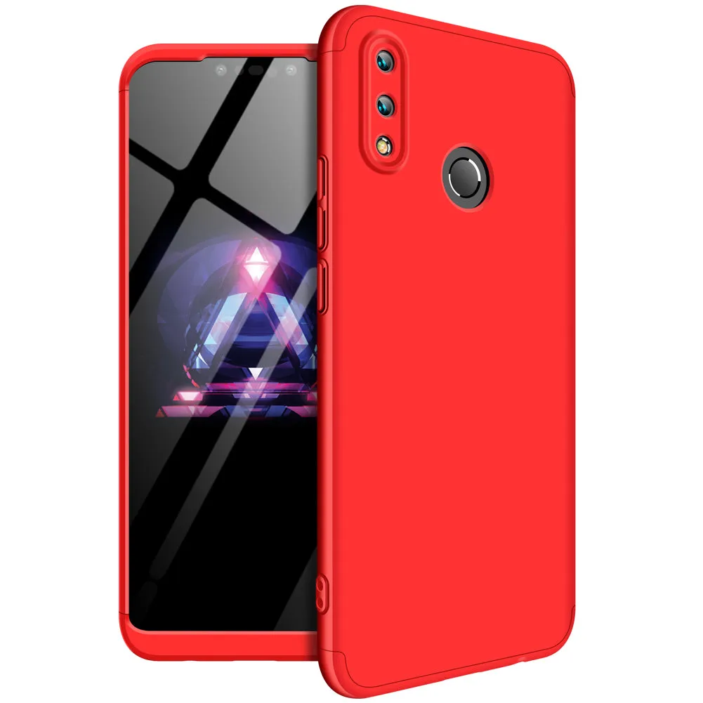 For HUAWEI NOVA 3I/P smart Plus 3 in 1 360 Degree Non-slip Shockproof Full Protective Case red