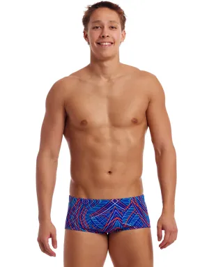 Frequency Classic Swim Trunks - Blue/Red