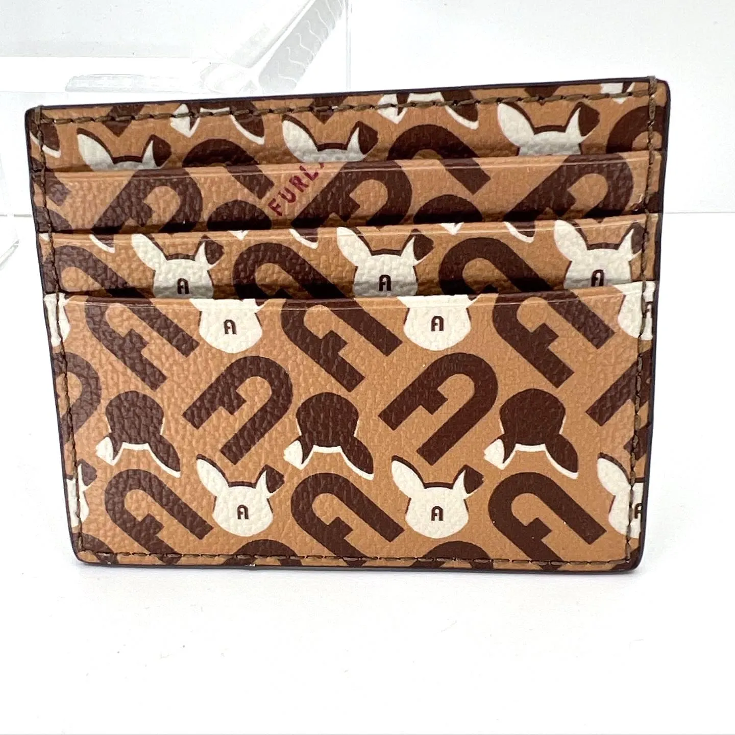FURLA MONOGRAM CREDIT CARD CASE