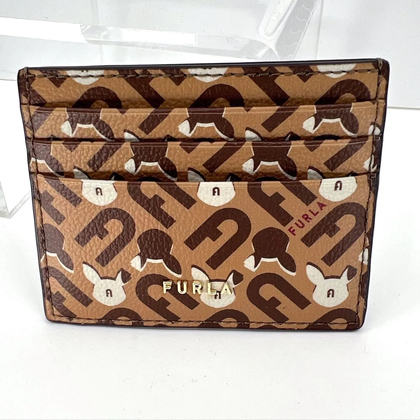 FURLA MONOGRAM CREDIT CARD CASE