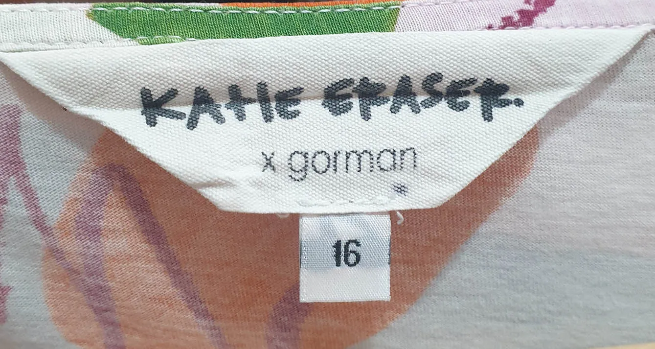 Gorman   Katie Eraser unique print top size 16