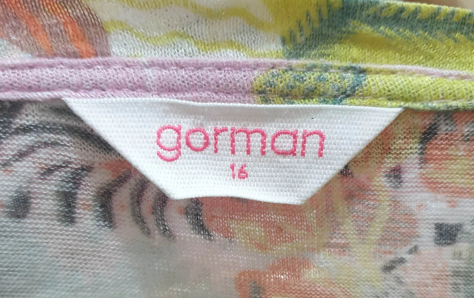 Gorman linen zebra print top size 16