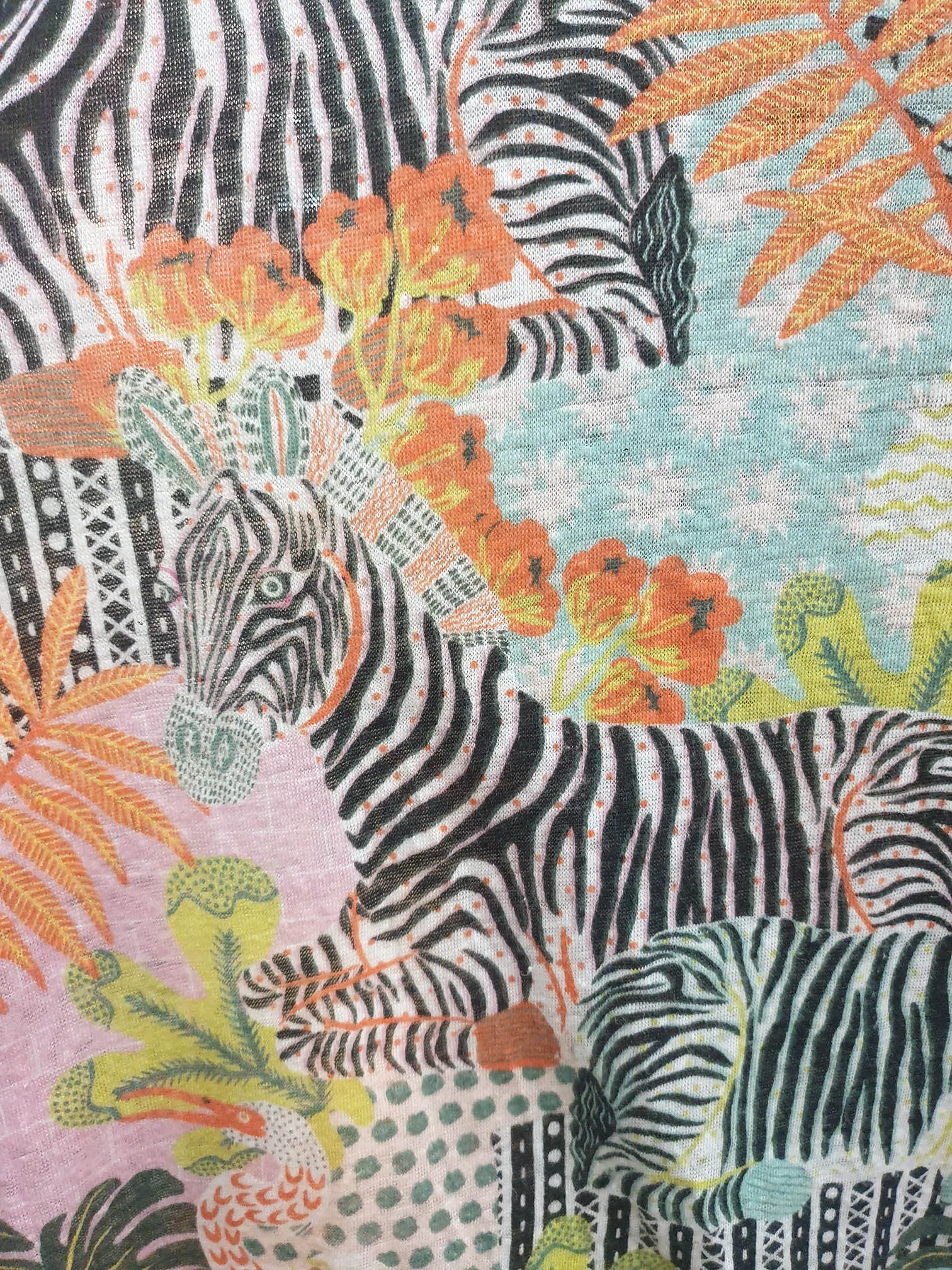 Gorman linen zebra print top size 16