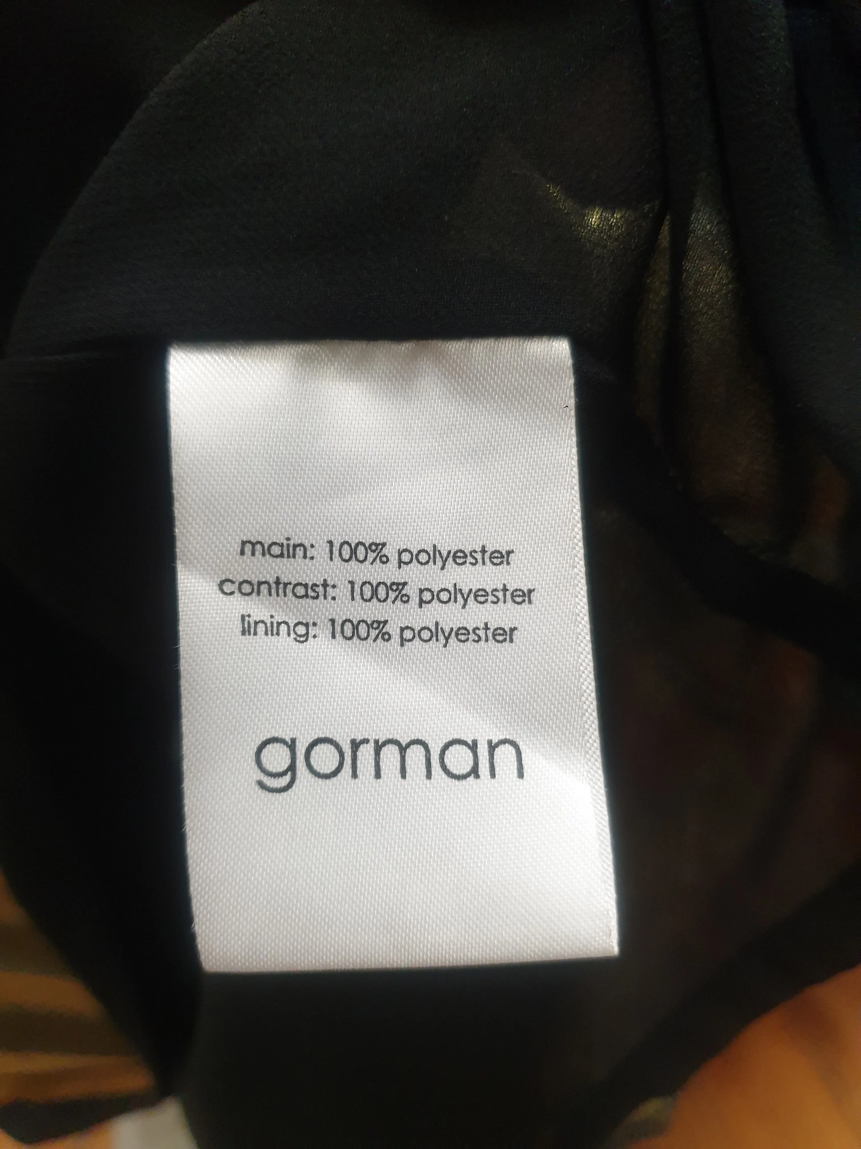 Gorman pleated black, blue and gold dress size 14