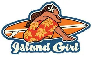 Island Girl Surfboard Decal
