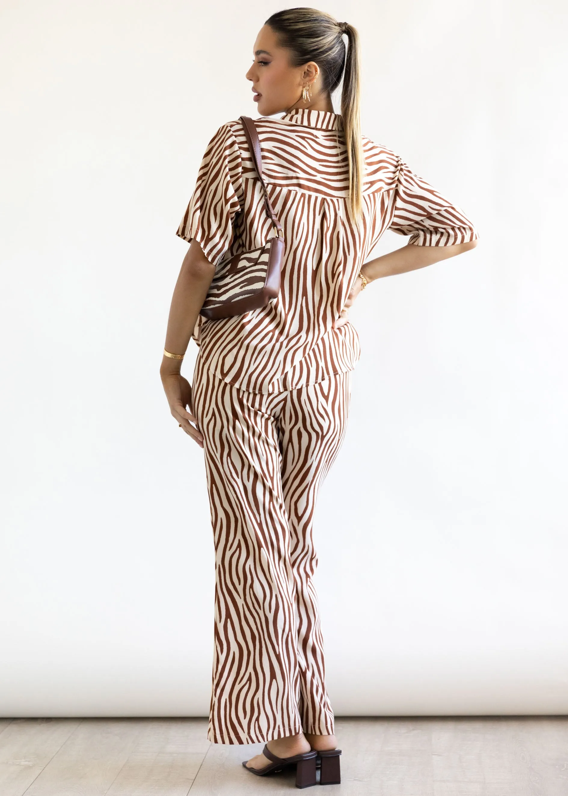 Kyaah Pants - Brown Zebra