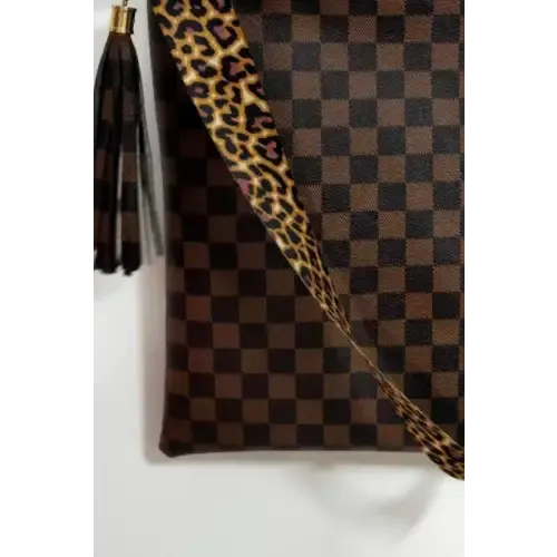 Leopard Leather Shoulder Bag