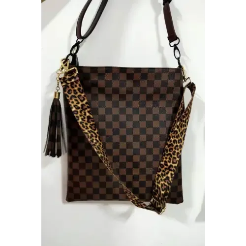 Leopard Leather Shoulder Bag