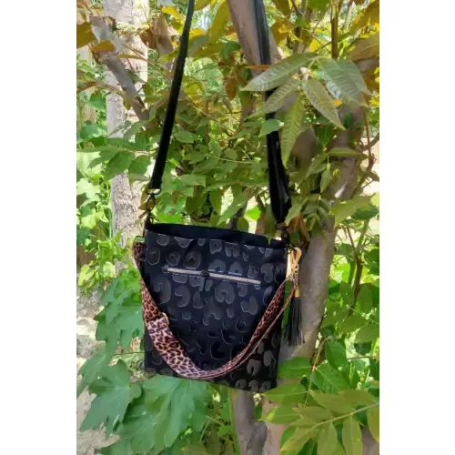 Leopard Leather Shoulder Bag