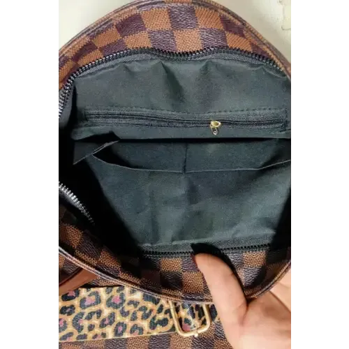 Leopard Leather Shoulder Bag