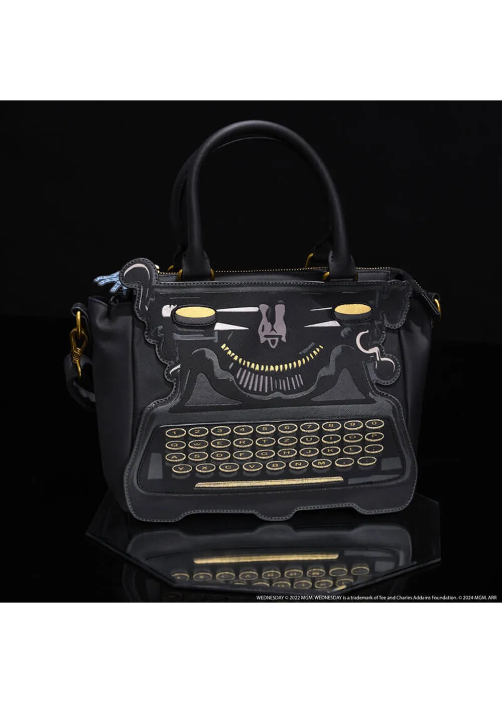 Loungefly Wednesday Typewriter Bag Black