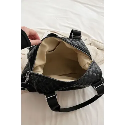 Luxurious Black Quilted Leather Handbag