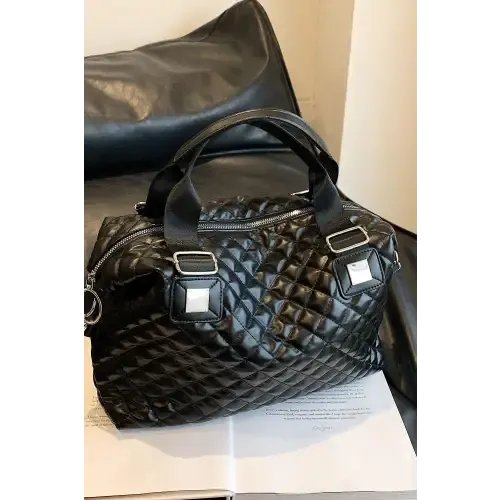 Luxurious Black Quilted Leather Handbag