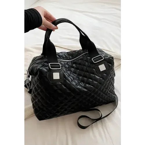 Luxurious Black Quilted Leather Handbag