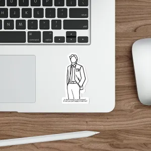 Money or Happy Suit Sticker – Cheeky Line Art Vinyl Decal