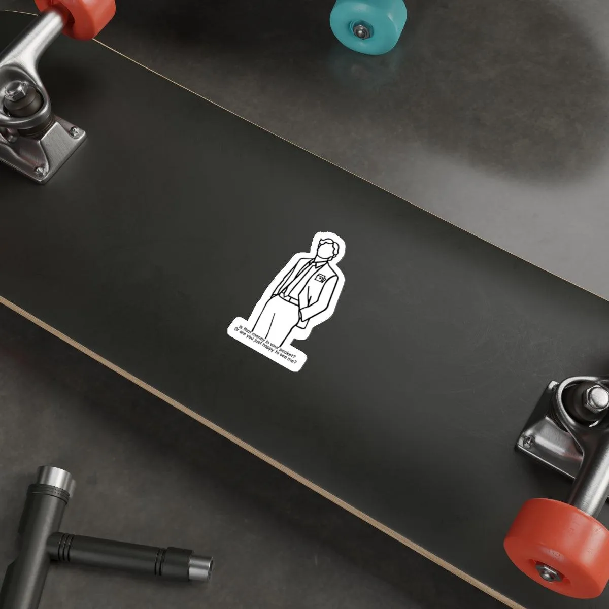 Money or Happy Suit Sticker – Cheeky Line Art Vinyl Decal