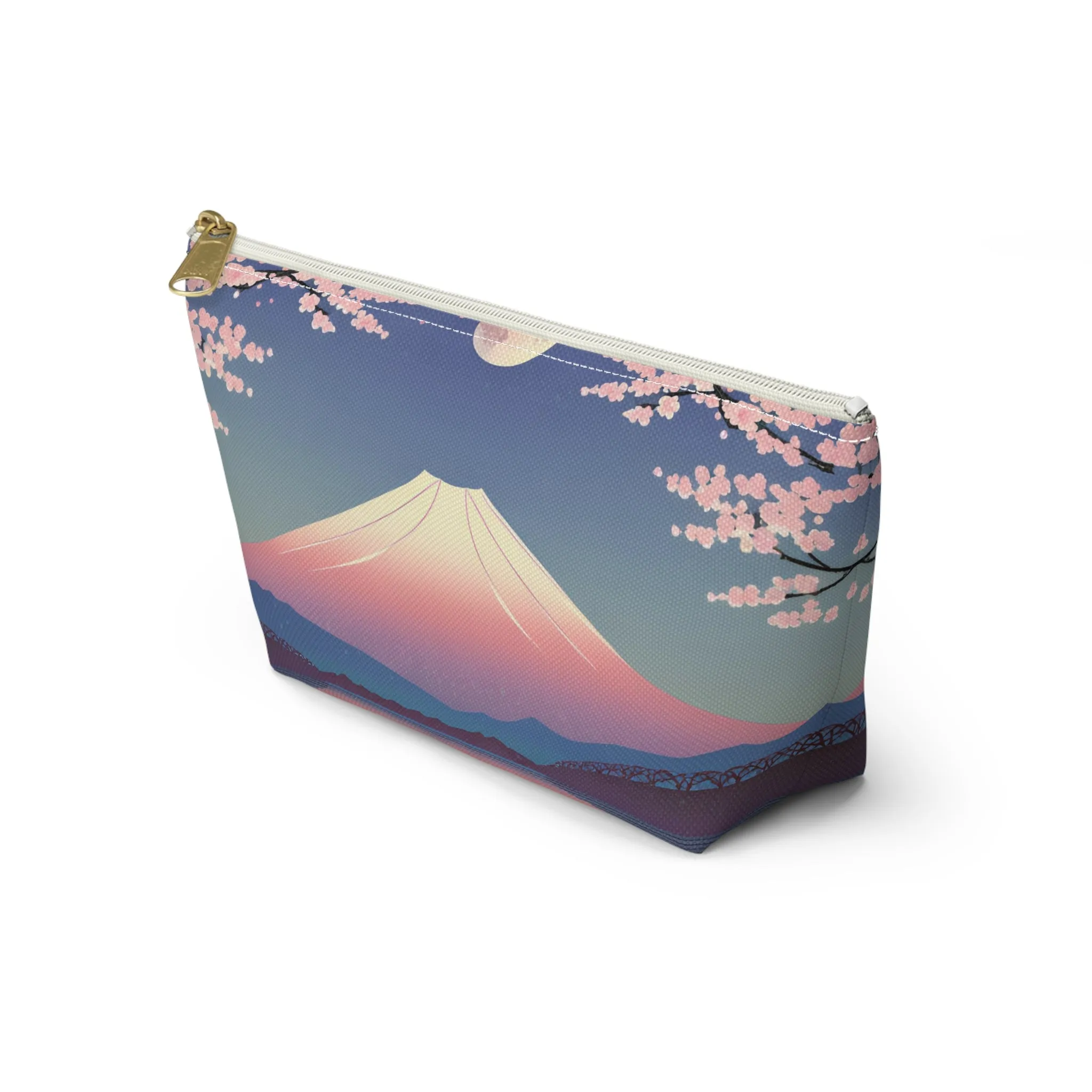 Moonlit Fuji and Sakura | Portable Tech Pouch for Gamers & Remote Workers