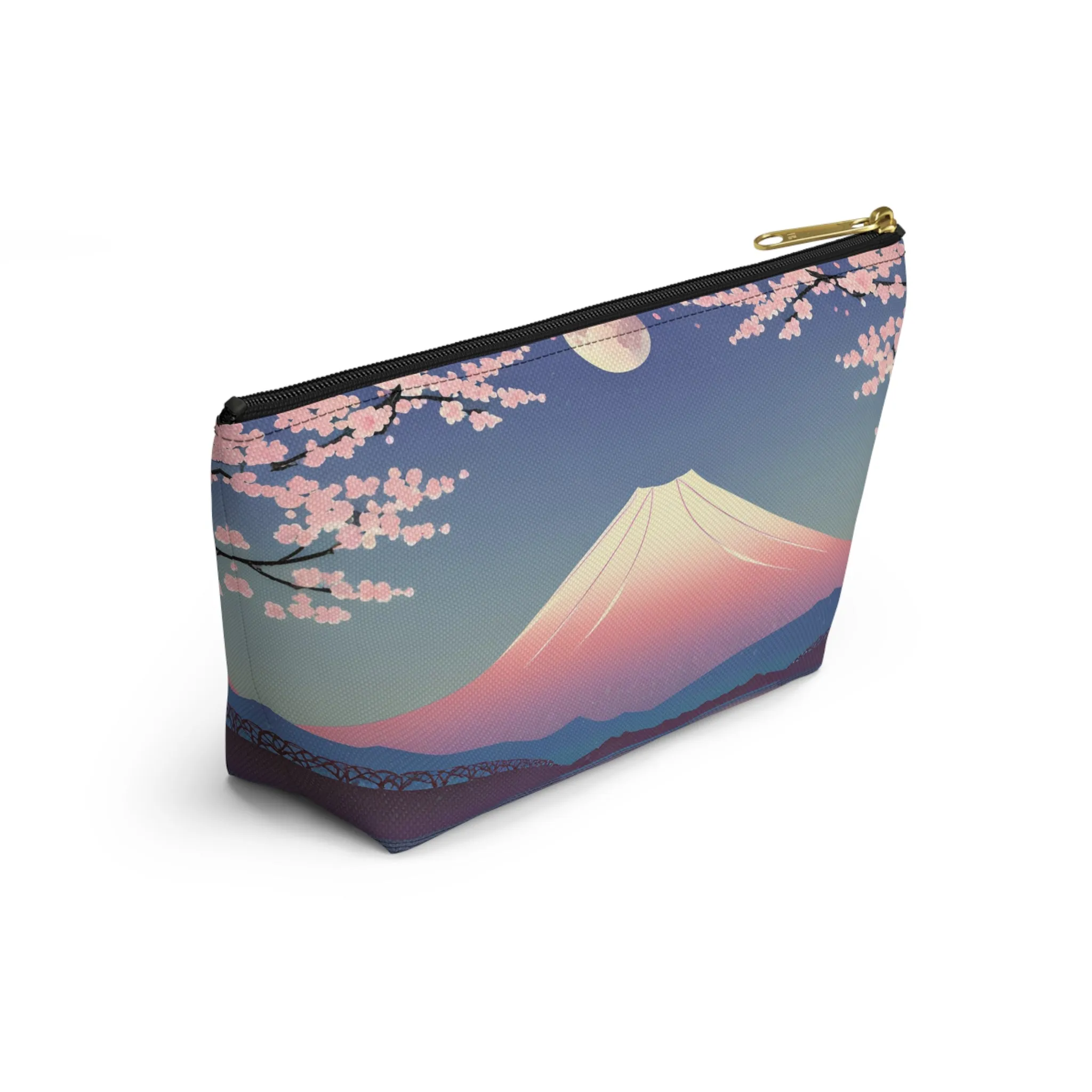 Moonlit Fuji and Sakura | Portable Tech Pouch for Gamers & Remote Workers