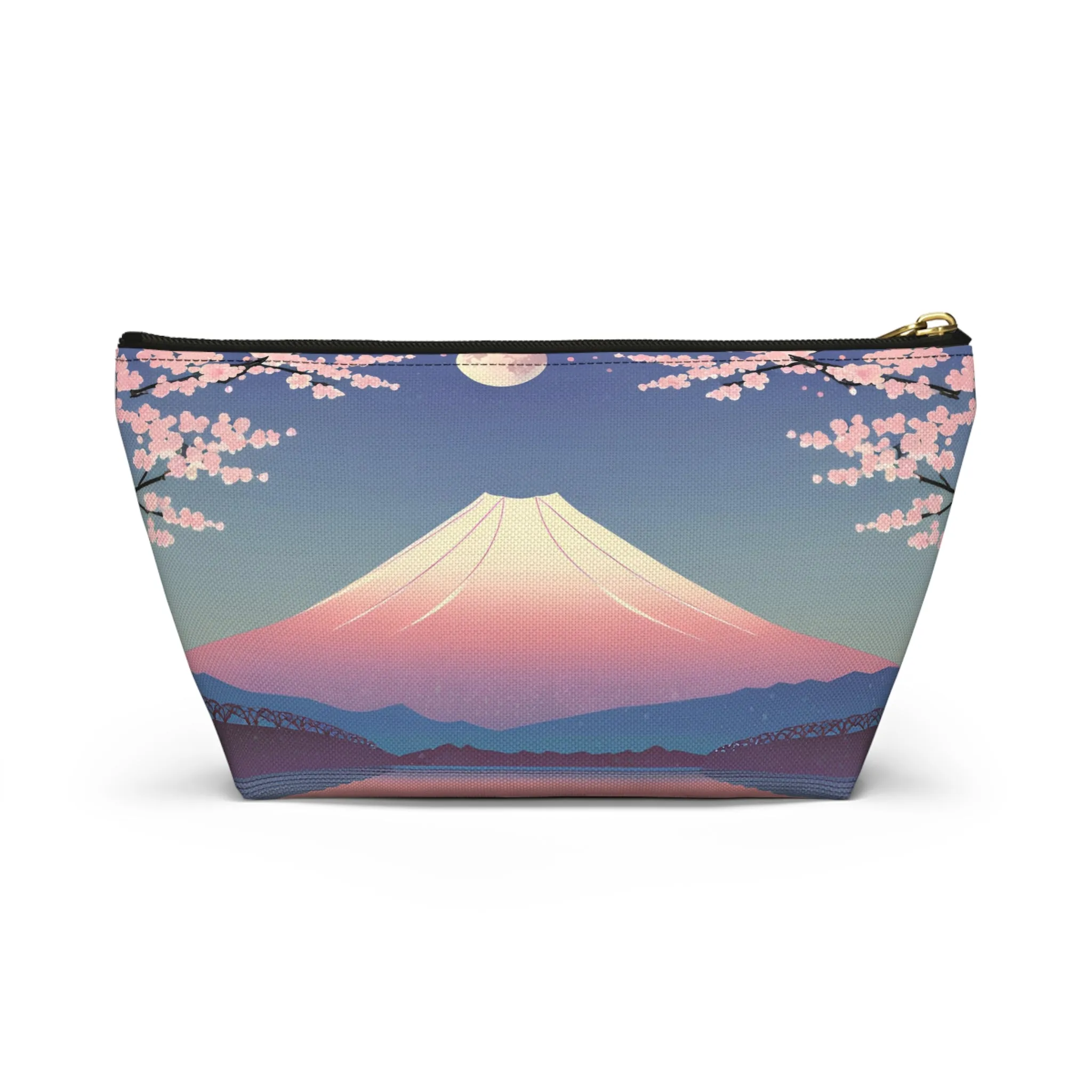 Moonlit Fuji and Sakura | Portable Tech Pouch for Gamers & Remote Workers