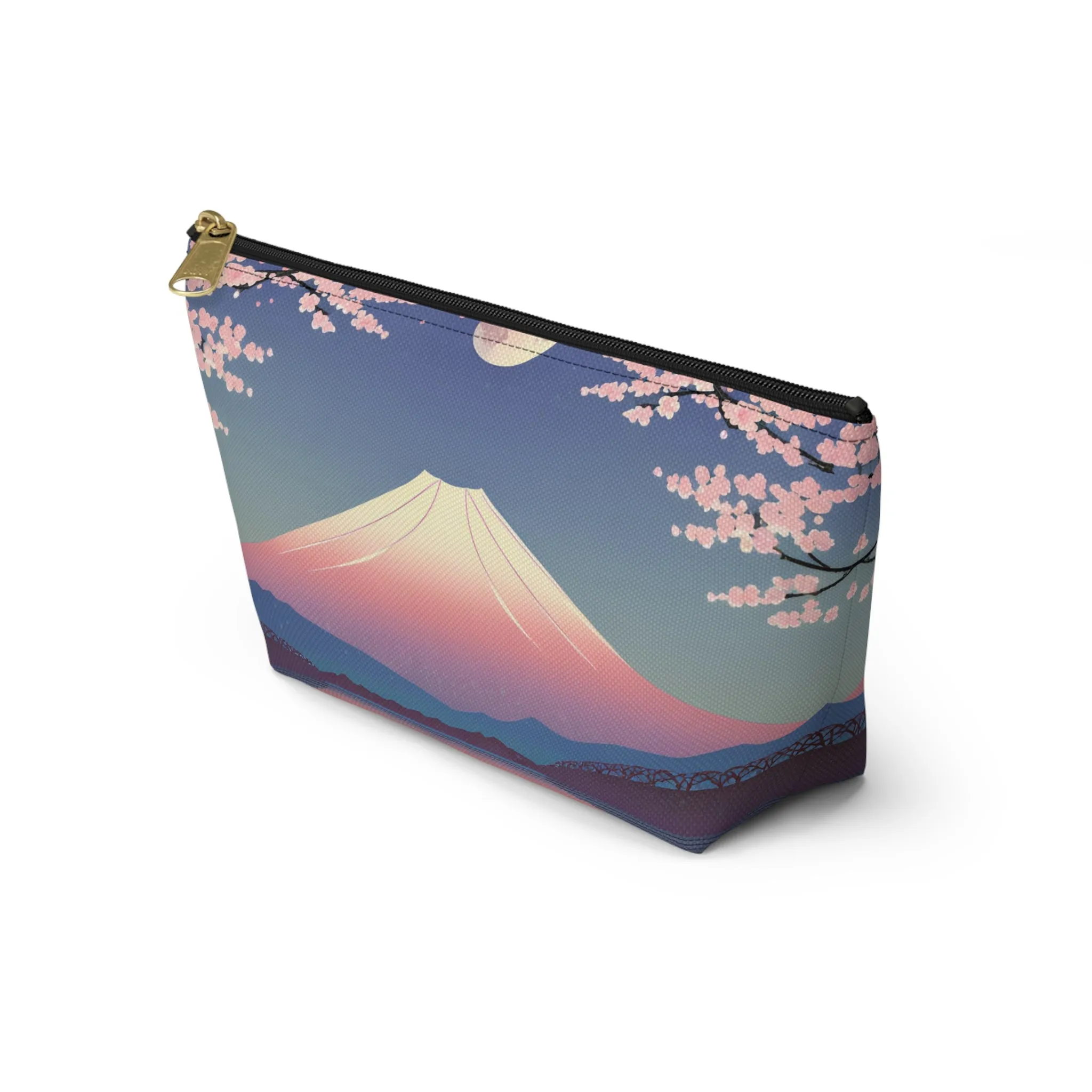 Moonlit Fuji and Sakura | Portable Tech Pouch for Gamers & Remote Workers