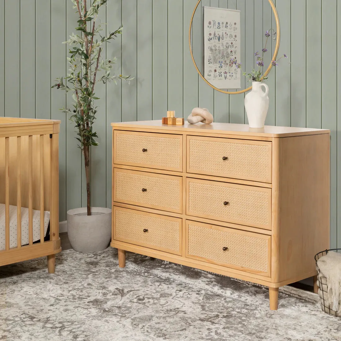 Namesake Marin with Cane 6 Drawer Assembled Dresser