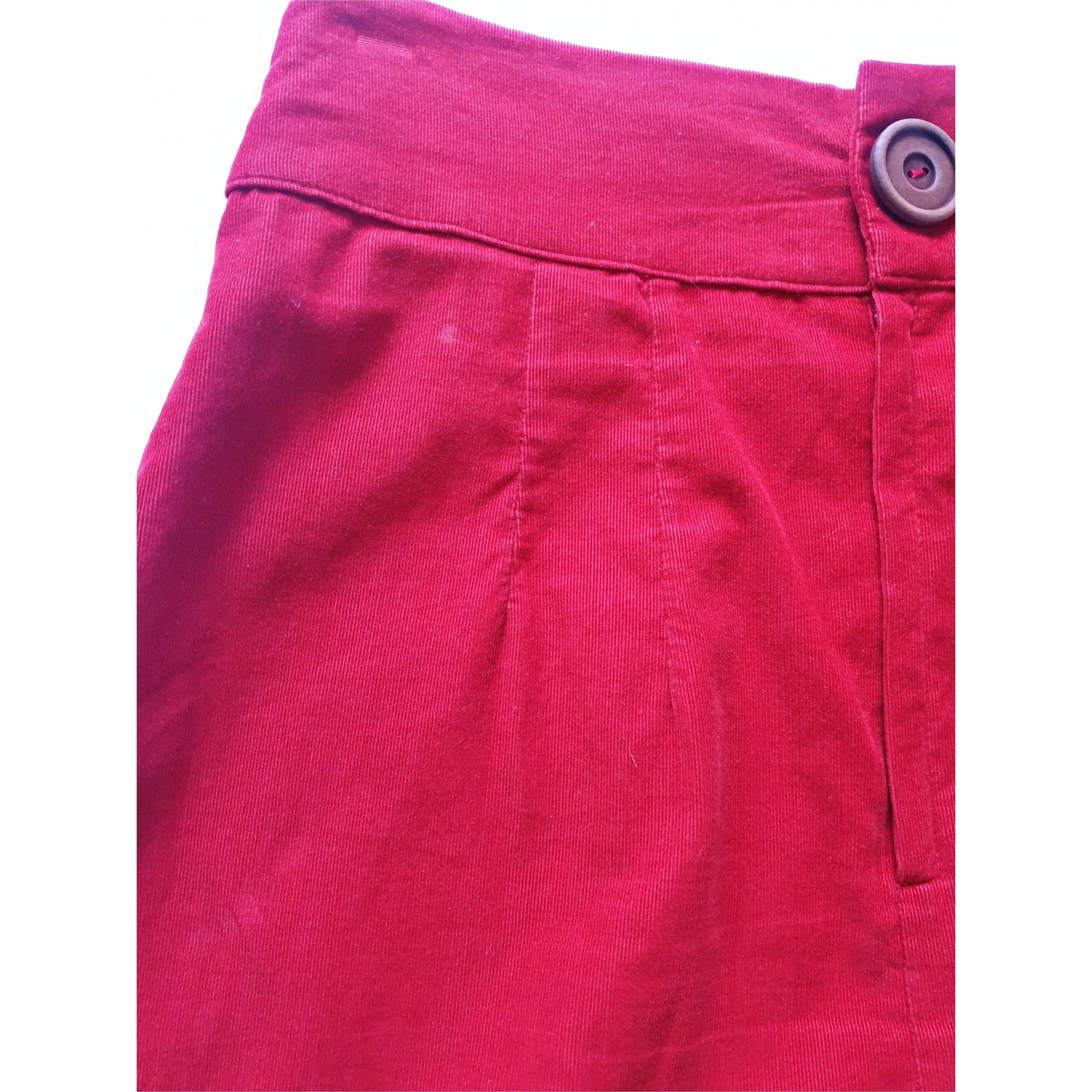 Preap and Coutts red cord skirt size 1 (size 6-8)