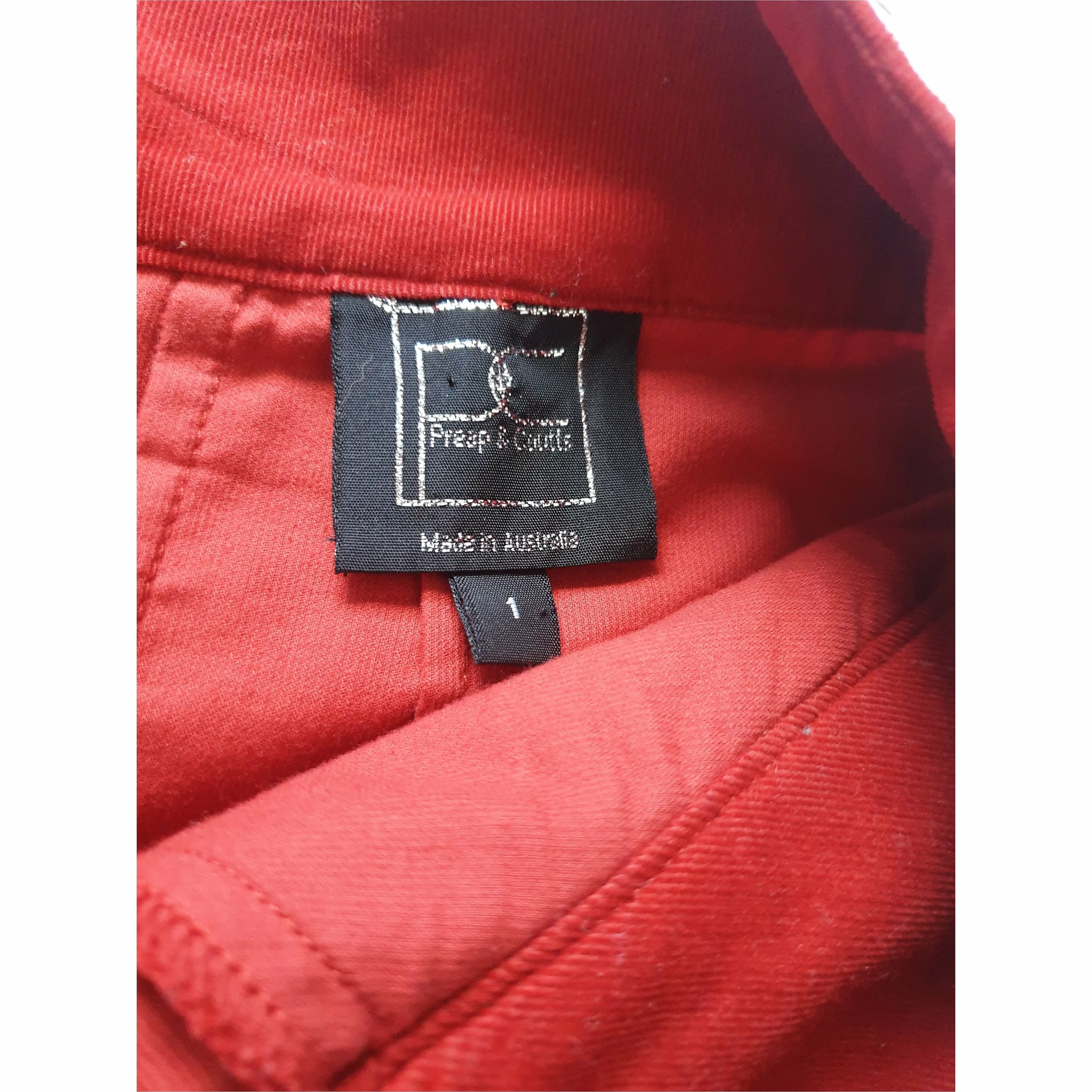 Preap and Coutts red cord skirt size 1 (size 6-8)
