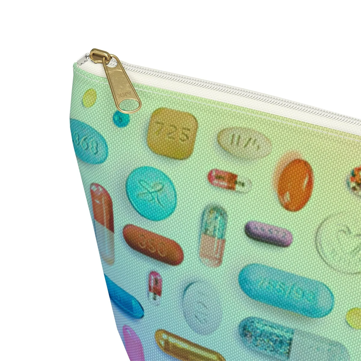 Rainbow Pill Grid Accessory Pouch w T-bottom