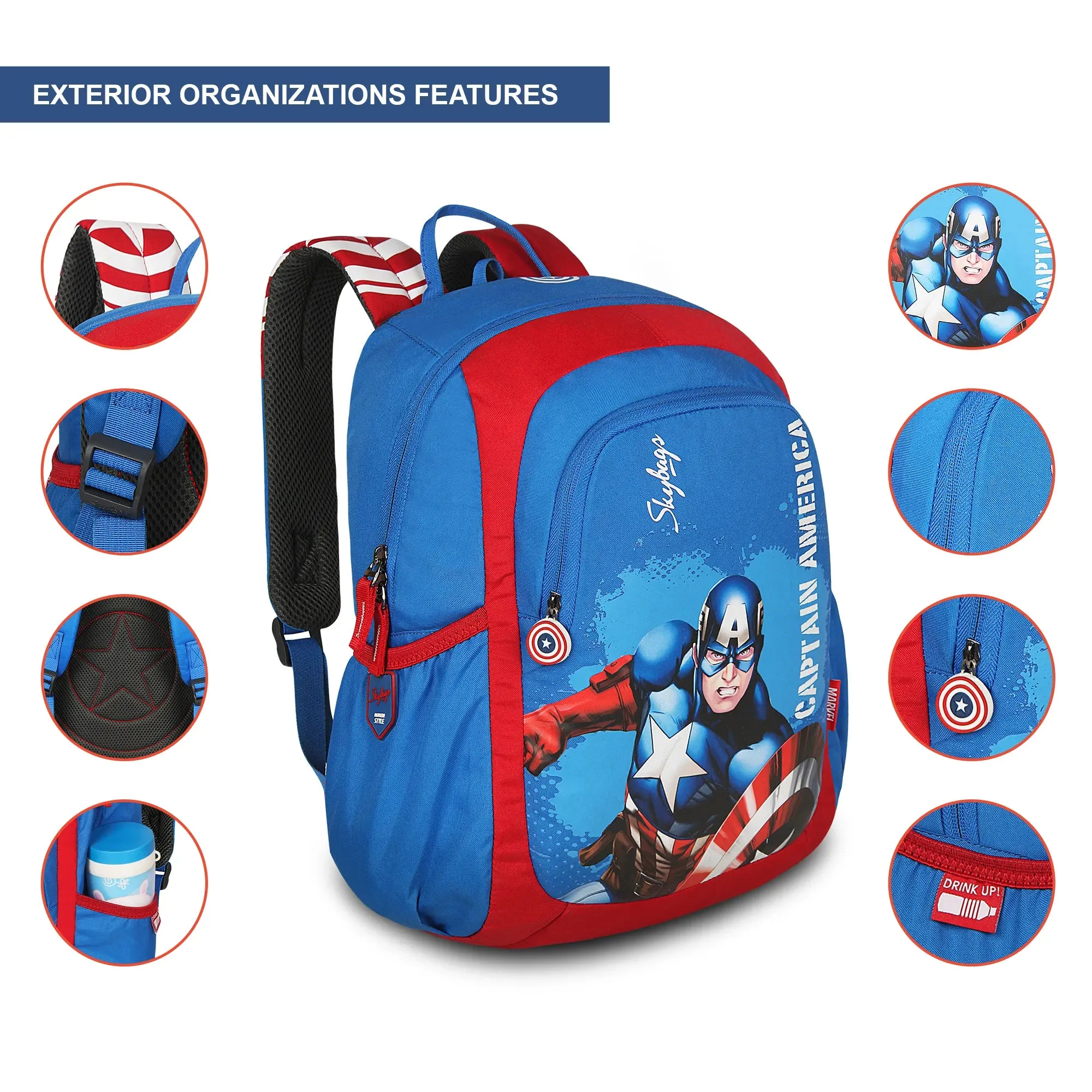 Skybags Marvel Champ  02 Backpack Red