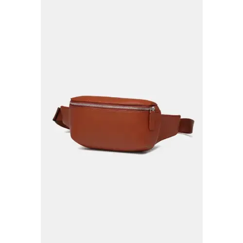 Sleek Black PU Leather Sling Bag for Trendy