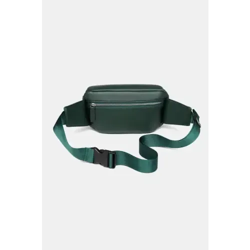 Sleek Black PU Leather Sling Bag for Trendy