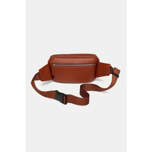 Sleek Black PU Leather Sling Bag for Trendy
