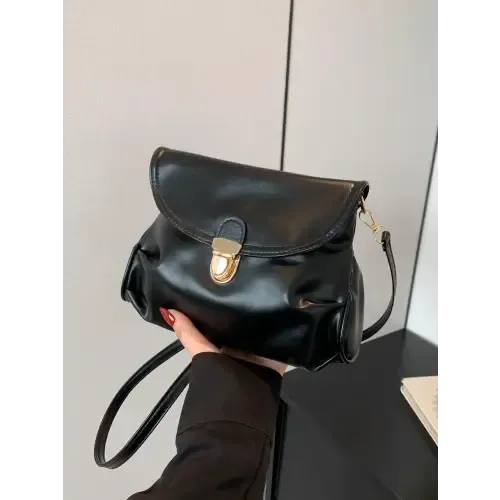 Sleek Silver Yeppi Leather Adjustable Strap Crossbody Bag