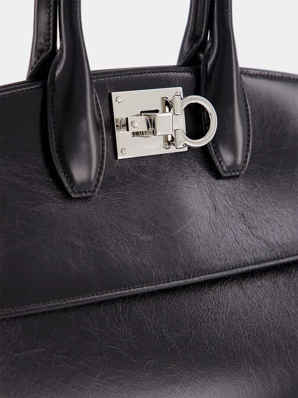 Small Black Calfskin Handbag