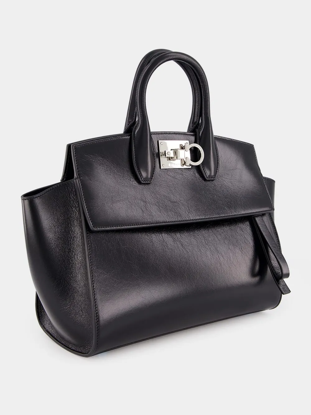 Small Black Calfskin Handbag