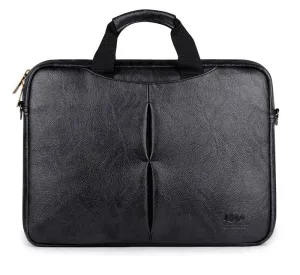 THE CLOWNFISH Leatherette Laptop Briefcases for 14 inch Laptops (Black)