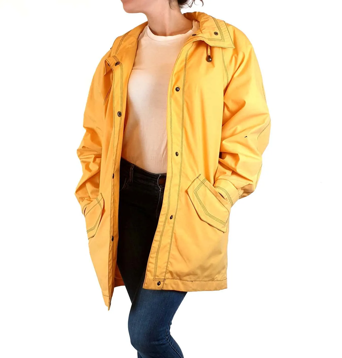 Vintage Telemac yellow raincoat size S