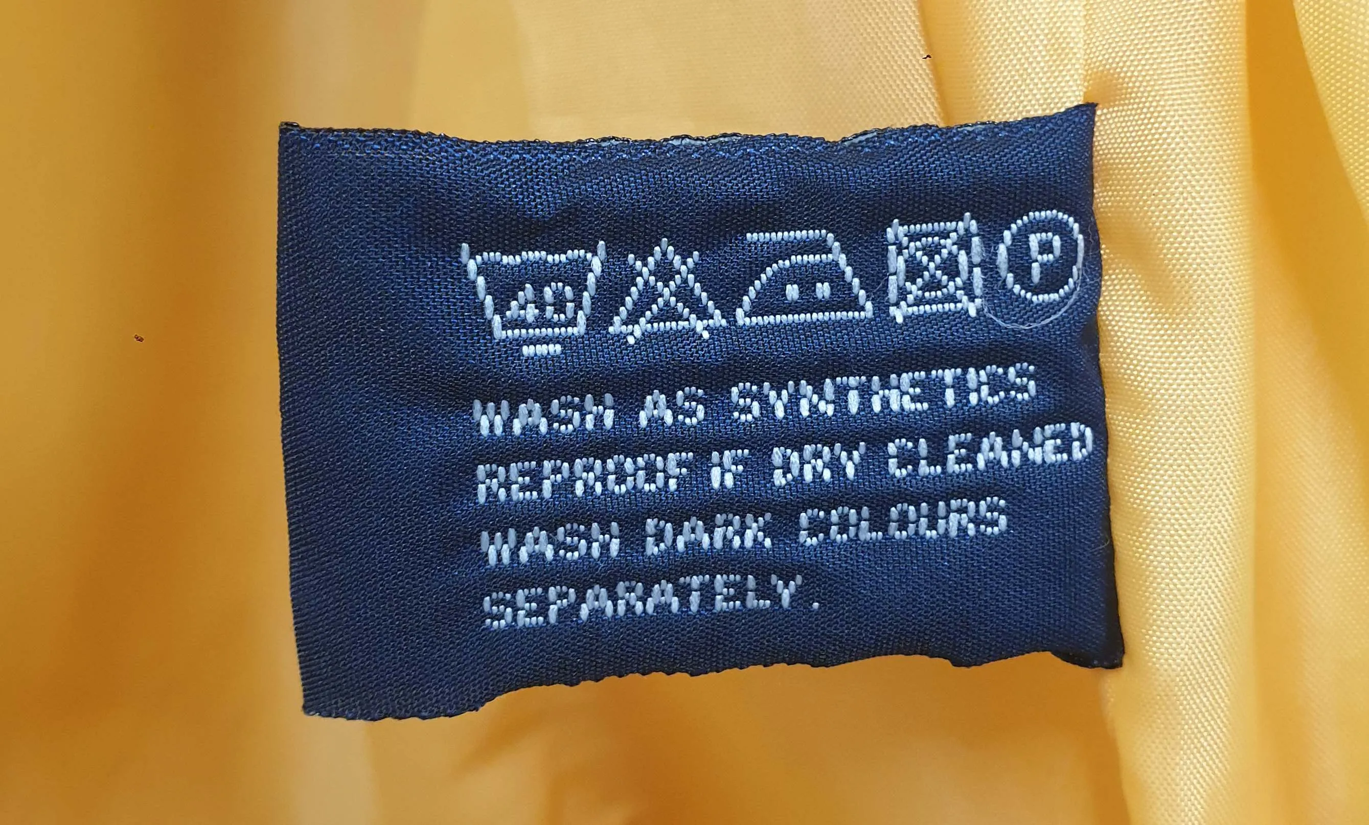 Vintage Telemac yellow raincoat size S